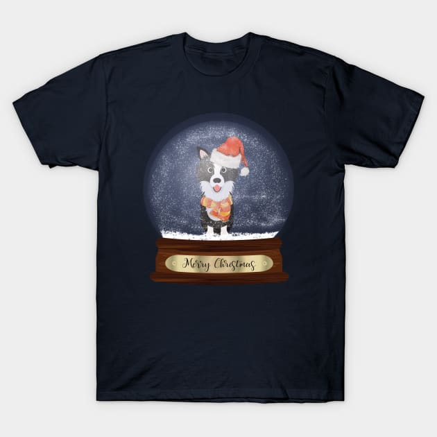 Border Collie Christmas Gift T-Shirt by DoggyStyles